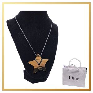 • New Dior Gold Star Charm on Unbranded Cord Dior Dustbag, Gift Bag & more